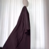 Abaya Fluide Chypre III – Prune noir cote Abaya Fluide Chypre III - Prune noir cote