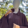 Abaya col chemise – KALI – chocolat col Abaya col chemise - KALI - chocolat col